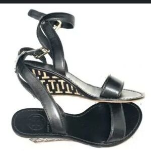 TORY BURCH "T" wedge sandals